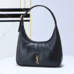 Saint Laurent Calypso Mini Hobo In Plunged Lambskin 791484 Black